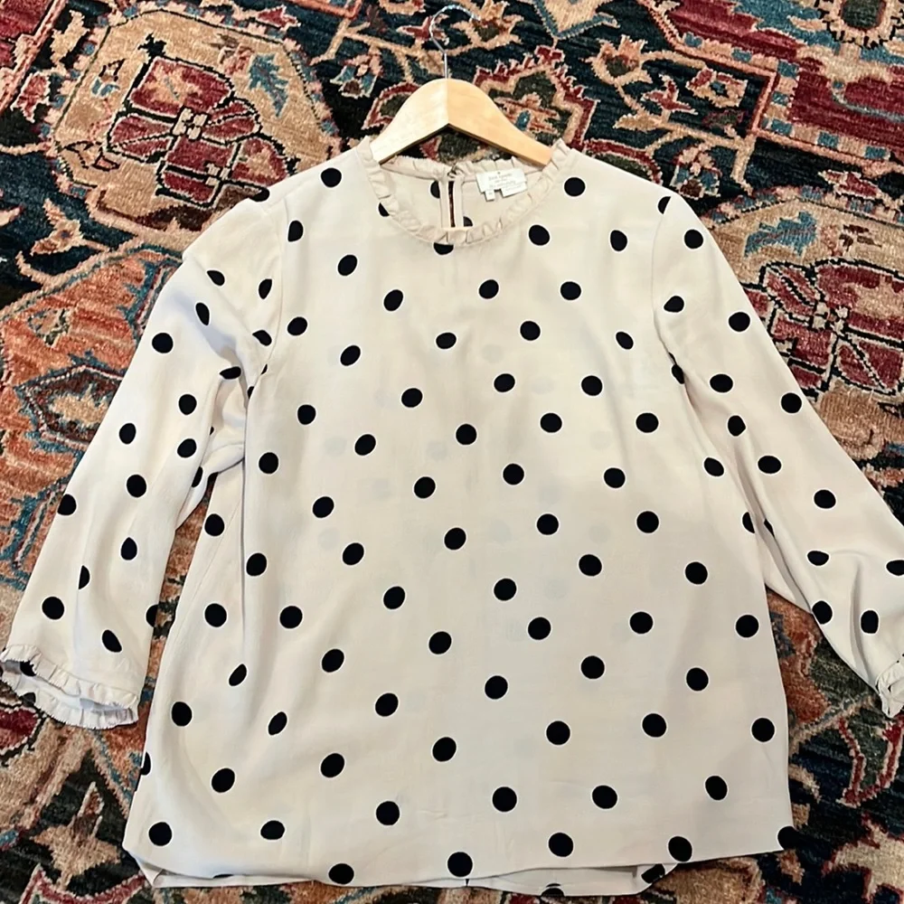 Kate spade poka dot viscose shirt - Picture 1 of 4